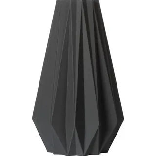 3D Vase Dekovase Agneta L 30cm Nachhaltige Deko Vase Pampasgras Trockenblumen, Bodenvase grau