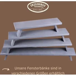 Weigla Schwibbogen-Fensterbank Weihnachtsdeko, Made in Germany, aus Holz, grau-lackiert, Höhe ca. 11 cm grau 60 cm x 11 cm x 13 cm