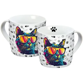 Gedalabels Cool Cat Tasse 0,3 l Weiß