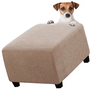 Fußhocker Schonbezug Hockerbezug 40x40/45x45/50x50/60x60 Stretch Silberfuchssamt Ottomane Bezug Quadratisch Protector Überzug für Hocker Hussen(10#,16x16in/40x40cm)