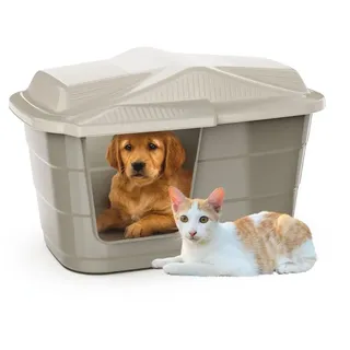 GarPet Hundehütte 0 x 0 x 0 cm Kunststoff Grau/Schwarz