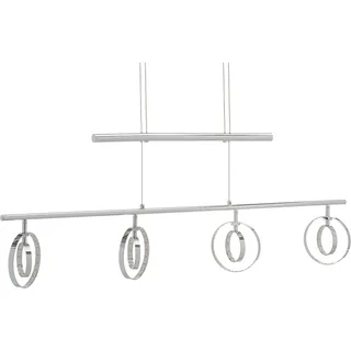4Fl. Zug-Pendelleuchte Hängeleuchte Hängelampe 16 W 1440 lm Chrom