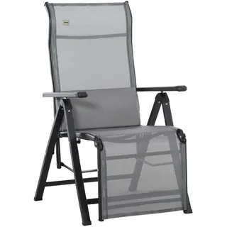 Outsunny Gartenliege Sonnenliege 70 x 65 x 111 cm Grau