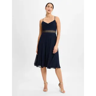 Vera Mont Cocktailkleid mit Wasserfallausschnitt Night Sky,38 - 38