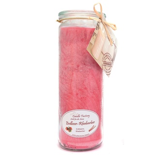 Candle Factory Duftkerze im Weckglas Big Jumbo Duft: Erdbeer Rhabarber