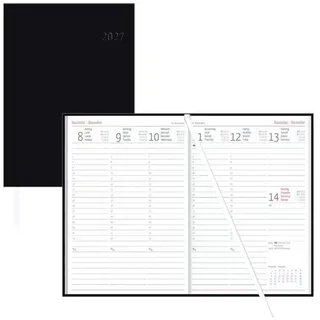 Zettler Buchkalender Wochenplaner 2027 Schwarz