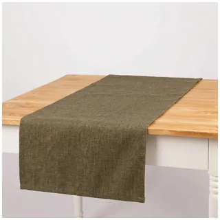 SCHÖNER LEBEN. Tischläufer Outdoor Tischläufer dunkelgrün meliert 40x160 wetterfest, handmade grün