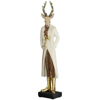 GILDE Weihnachtsfigur Hirsch Figur „Harold“ von Gilde – Weihnachtsdeko aus Kunstharz 30,5 cm