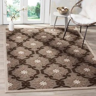 SAFAVIEH Traditionell Teppich für Wohnzimmer, Esszimmer, Schlafzimmer - Cottage Collection, Kurzer Flor, Hellbraun und Braun, 201 X 290 cm