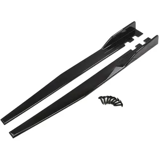 ZDDYUU Auto Seitenschweller für BMW 5er F10 Limousine 2010 2011 2012 2013, Auto Trittbretter Splitter Kratzfest Seitenrock Flügel Diffusor Bodykit Zubehör,Bright Black