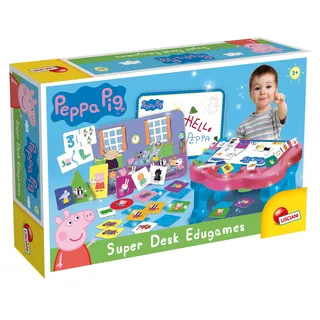 Lisciani 89208 - Peppa Wutz Super Desk Edugames Lerntisch mit Spielen