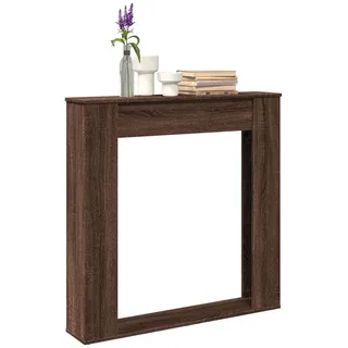 vidaXL Kaminumrandung Braun Eichen-Optik 100x20x100 cm Holzwerkstoff