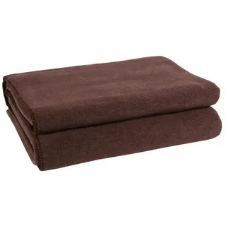 Plaid Soft-Fleece Decke 160 x 200 cm dunkelbraun, zoeppritz braun