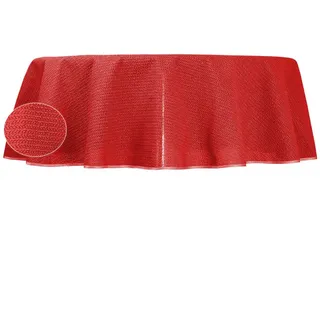 Haus und Deko Tischdecke Gartentischdecke rund outdoor wasserfest Garten Tischdecke abwischbar (1-tlg) rot Ø 160 cm x 160 cm x 160 cm