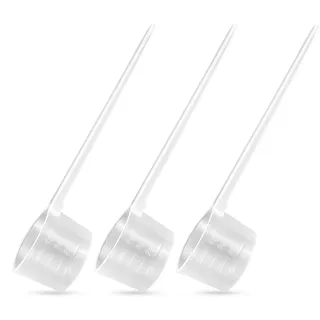 luckaide Messlöffel, 3 Stück Dosierlöffel, Messlöffel Gramm Transparent Scoop Löffel 5g mit Skala 2g, 3g, 4g Waagen für Proteinpulver Waschpulver