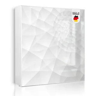 banjado Schlüsselkasten aus Metall, 30x30cm groß mit 32 Haken, als Magnettafel nutzbar, Korpus weiß, Anschlag rechts, Nautilus [SKGW1 12529] - Weiß