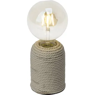 Tischlampe im Nature Style - dekorative Tischleuchte mit Schalter - | Tischlampe im Nature Style - dekorative Tischleuchte mit Schalter - Beton/Seil Natur - 12cm Höhe