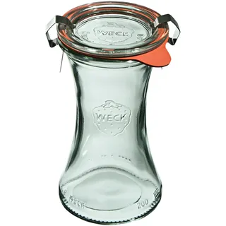 Weck Deli-Glas 200 ml 6 Stück | Glas mit Deckel, Dichtung und 2 Verschlüssen | Zur Konservierung, Säften, luftdichter Aufbewahrung von trockenen Zutaten