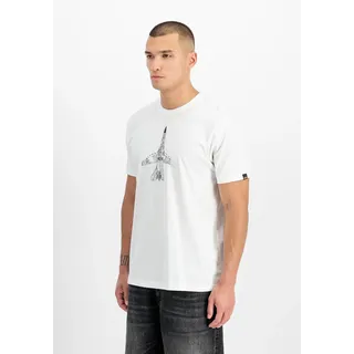 T-Shirt ALPHA INDUSTRIES "Air Force Sketch T-Shirt", Herren, Gr. 3XL, weiß, Obermaterial: 100% Baumwolle, Shirts T-Shirt