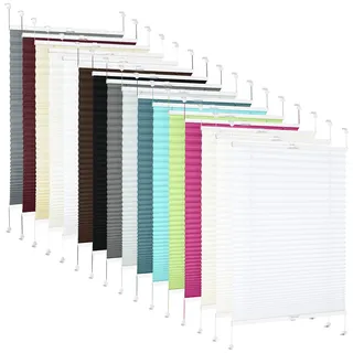 TEXMAXX Plissee Klemmfix in dunkel Türkis - Breite x Länge 75 x 220 cm - Plisseerollo ohne Bohren inkl. Zubehör - Sonnenschutz Jalousie für Fenster & Tür (PR75X220-P16)