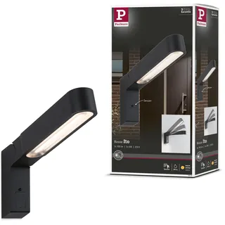 Paulmann Außenwandleuchte Kunststoff, Metall 47x301mm 1x6 W, 450 lm, IP44, Bewegungsmelder anthrazit