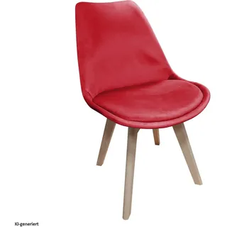 Hti-Living Esszimmerstuhl Atlanta Samt rot