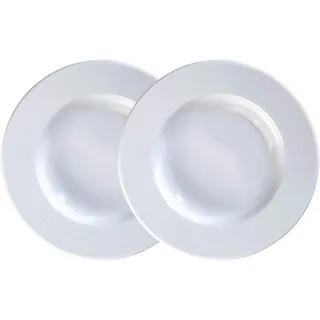 Kahla Nature | 2er-Set, 22,5cm Porzellan-Suppenteller | Deutsche Qualität
