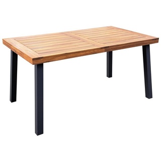 Terra Home Gartentisch Krok - 175x82 cm, Akazien Holz, 6 Personen, klappbar, Esstisch, zusammenklappbarer Holztisch braun