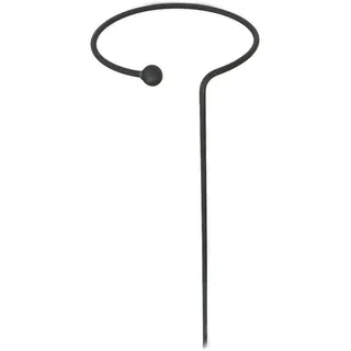 3X Staudenhalter mit offenem Ring Höhe 100 cm,Ø 35 cm freistehend Dekoration für den Garten in Naturrost als Rankhilfen für Stauden