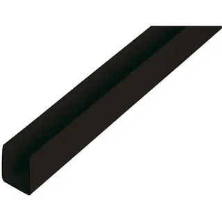 GAH Alberts U-Profil Kunststoff 10 mm x 16 mm x 1.000 mm Schwarz