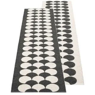 Pappelina - Poppy Teppich, 70 x 250 cm, schwarz