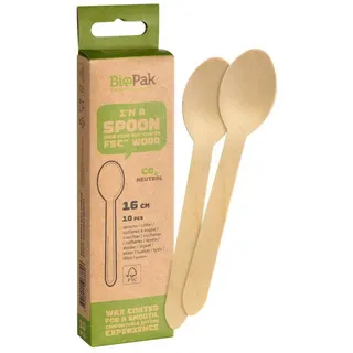 Duni Einweggeschirr-Set Duni Holzlöffel 16 cm - 10 Stück, Holz braun