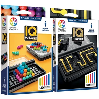 Smart Games - Iq Puzzler Pro + Iq Circuit | Geduldspiel Für Kinder Ab 6 Jahre | Logikspiele Konzentrationsspiele Ab 8 Jahre | Reisespiele Kinder