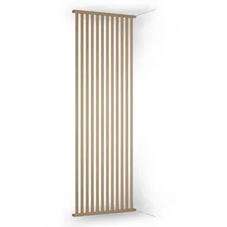KGM Raumteiler Lamellen Wand Eiche Natur 45° - Komplett-Set 100 x 270 cm | Raumtrenner, Trennwand & Lamellen Wand in Holzoptik - Sichtschutz für Wohnzimmer, Büro, Kinderzimmer, inkl. 12 Lamellen