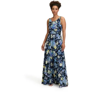 Vera Mont Cocktailkleid mit Wasserfallausschnitt in Dunkelblau/Blau | Gr.: 38