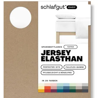 Adam Matheis Spannbettlaken Adam Matheis Topperbezug EASY Jersey BL 200x200 cm weiß weiß