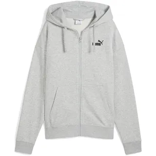 Puma Essentials Small No. 1 Logo Comfort French Terry Kapuzenjacke Damen 04 light gray heather L