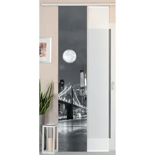 Gardinenbox Schiebegardine Klettband 45 x 245 cm Unifarben 2 St.