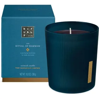 RITUALS The of Hammam Scented Candle Duftkerze Eukalyptus und Rosmarin, Maße: 9,3cm x 9,3cm x 11,8cm, 1107151, Blau