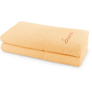 Möve for frottana Saunatuch, Walkfrottier (Set, 2-St) gelb