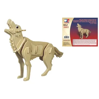 Cornelißen 3D-Puzzle Holz 3D Puzzle - Wolf, Puzzleteile