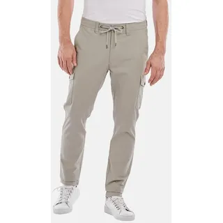 ENGBERS GERMANY Herren Cargo-Hose mit Tunnelzug beige slim fit uni - 46