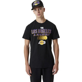 New Era - NBA T-Shirt - Los Angeles Lakers Graphic Tee - S bis XL - für Männer - Größe XL - schwarz - XL