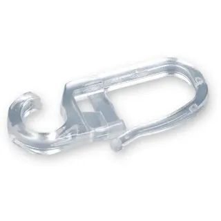 Faltenleghaken 10mm 10 Stk. transparent Öse für Kräuselband Vorhang