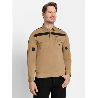 Poloshirt CLASSIC "Langarm-Poloshirt" Gr. 52/54, braun (camel) Herren Shirts Langarm