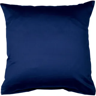 JANINE Kissenbezug Colors Mako Satin 50 x 50 cm Blau