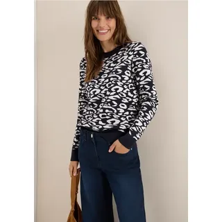 CECIL Leo Jacquard Pullover - Blau