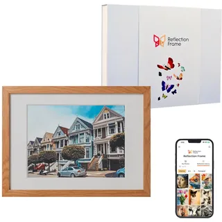 Reflection Frame, Kabelloser digitaler Bilderrahmen, 13,3 Zoll ePaper Display, Tap-to-Print-Technologie, Wandkunstrahmen für jeden Ort und jeden