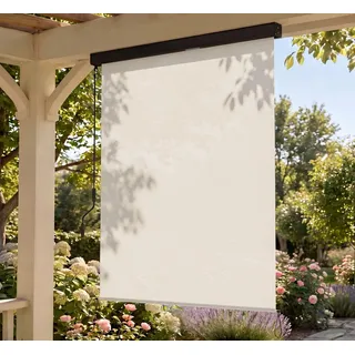 Songmics Windschutz 1,4 x 250 cm Beige Polyester