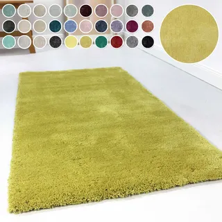 Hochflor-Teppich ESPRIT "Relaxx ESP-4150" Gr. 1, gelb (senfgelb), B:70cm H:25mm L:140cm, Kunstfaser, Teppiche, Wohnzimmer, sehr große Farbauswahl, weicher dichter Hochflor